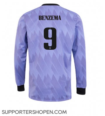 Real Madrid Karim Benzema #9 Borta Matchtröja 2022-23 Långärmad